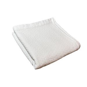 Piscatextil Luxury Cotton Shower Curtain Thick Quilted Knit Solid White Portugal